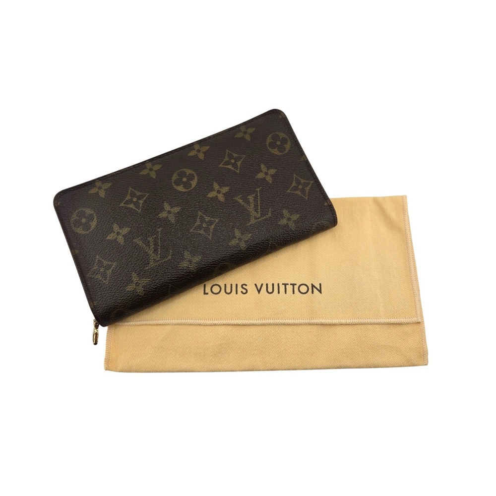 Louis Vuitton Zippy Wallet Monogram Canvas Brown M60017 CA0040 COA